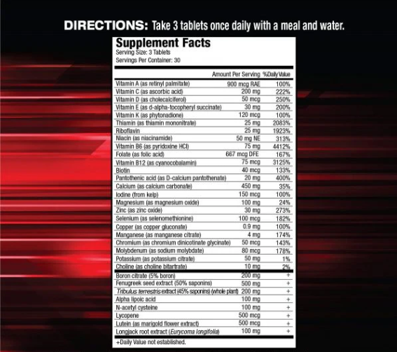 MuscleMeds Vitamin T - Testosterone Boosting Multi-Vitamin for Men - 90 Tablets