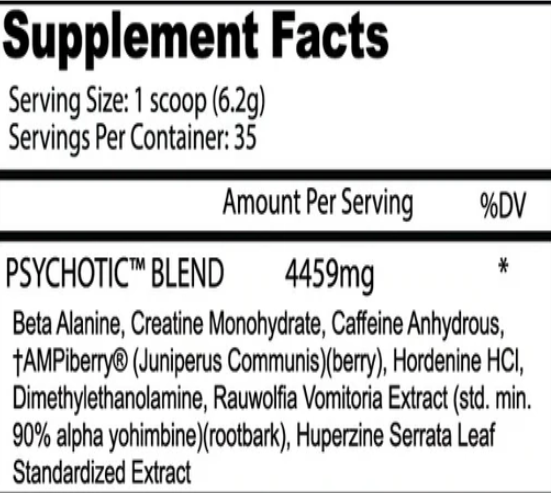 Insane Labz Psychotic Pre-Workout - 35 Servings (Clumped)