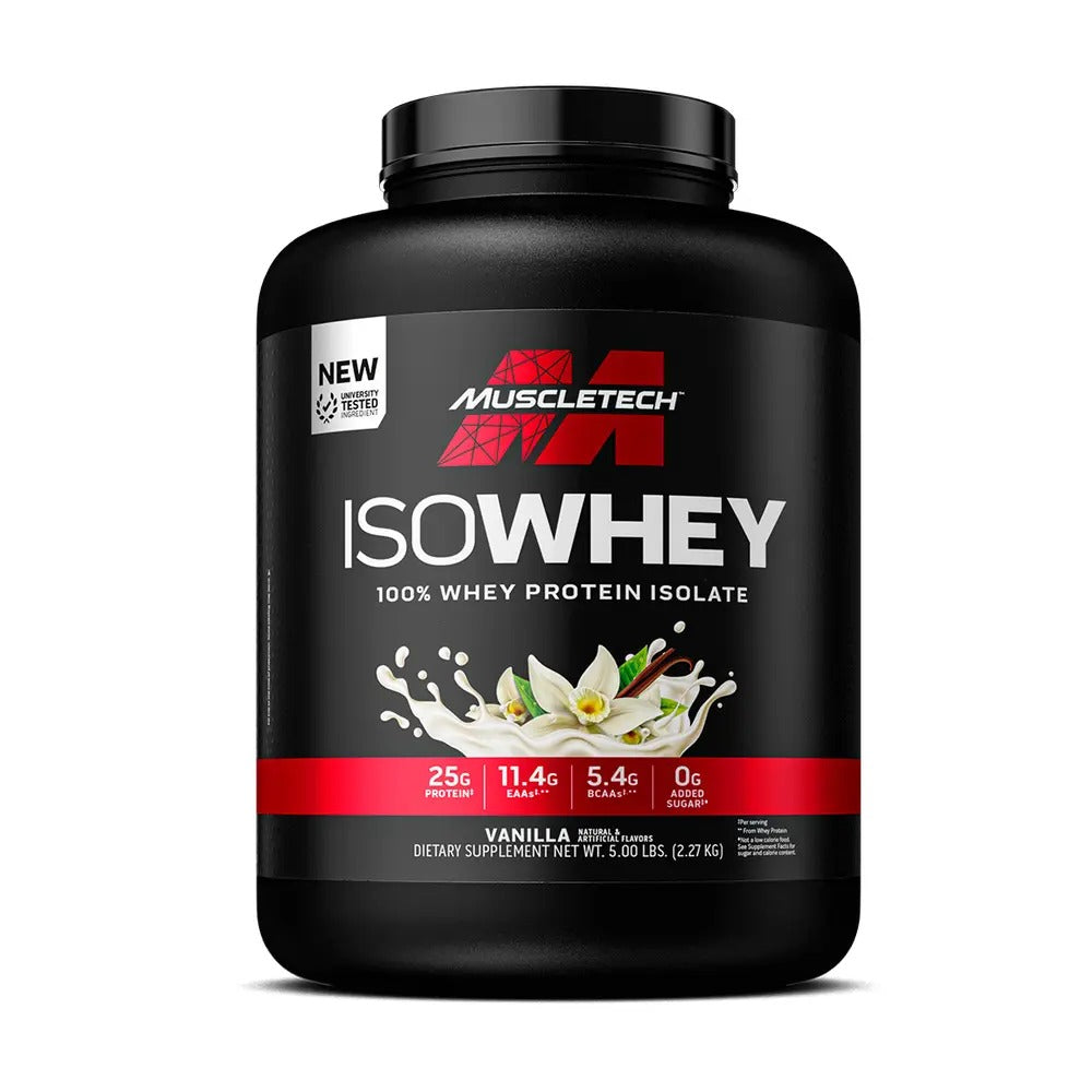 MuscleTech IsoWhey 100% Whey Protein Isolate – Vanilla (5 lb)