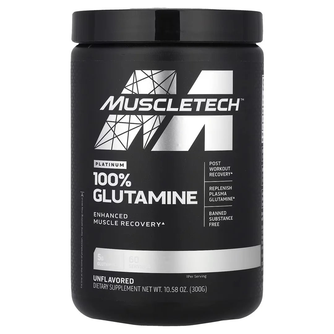 MuscleTech Platinum 100% Glutamine – Unflavored (300g | 60 Servings)