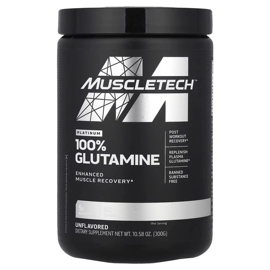 MuscleTech Platinum 100% Glutamine – Unflavored (300g | 60 Servings)