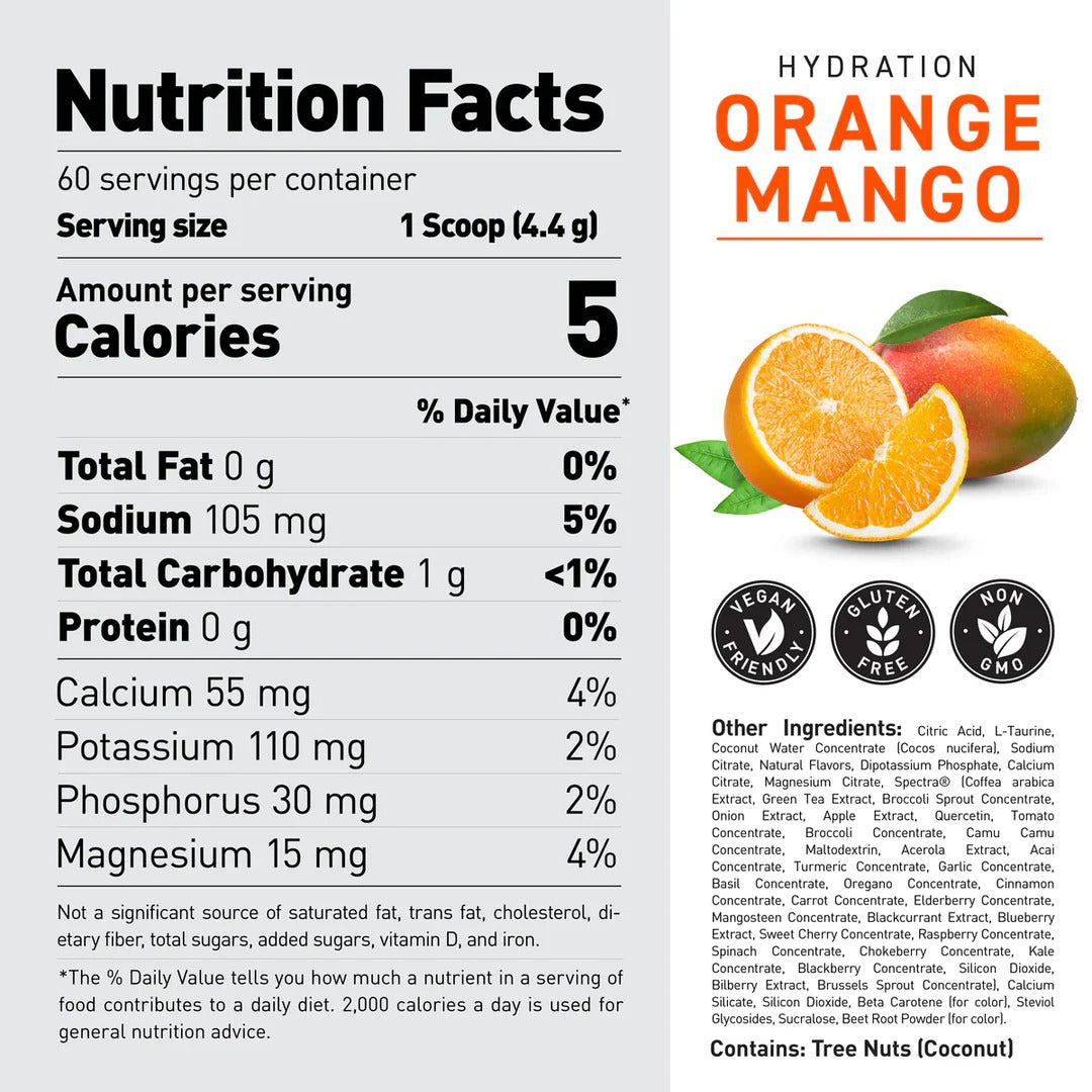 Kaged Hydration – Orange Mango Electrolyte Drink (60 Servings)