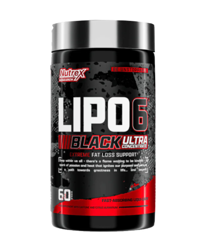 Nutrex Lipo-6 Black Ultra Concentrate - Extreme Fat Loss Support - 60 Capsules