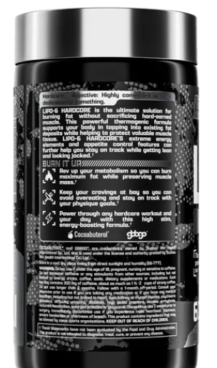 Nutrex Lipo-6 Hardcore - Maximum Strength Fat Burner - 60 Capsules