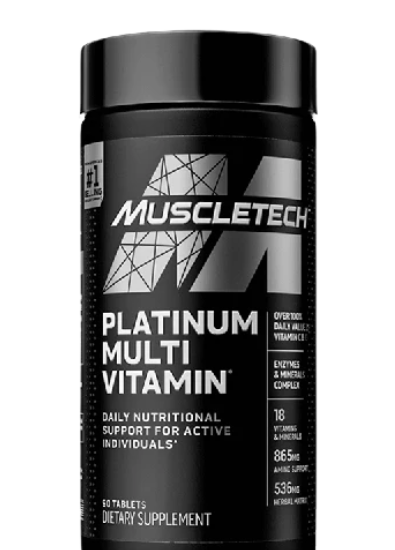 MuscleTech Platinum Multivitamin - Daily Nutritional Support for Active Individuals - 90 Tablets