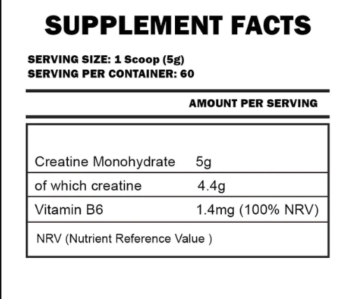 Kevin Levrone Anabolic Creatine 300g - 60 Servings with Vitamin B6