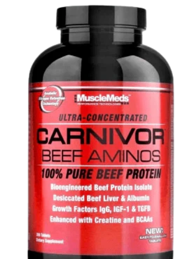 MuscleMeds Carnivor Beef Aminos - 100% Pure Beef Protein - 300 Tablets