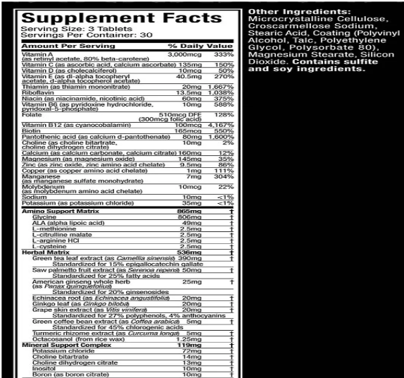 MuscleTech Platinum Multivitamin - Daily Nutritional Support for Active Individuals - 90 Tablets